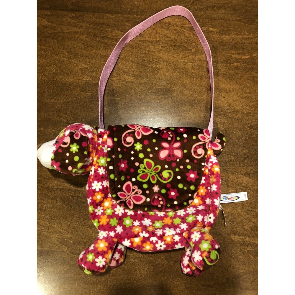 Mary Meyer Puppy Dog Purse - Floral & Butterflies - Unique & So Cute!